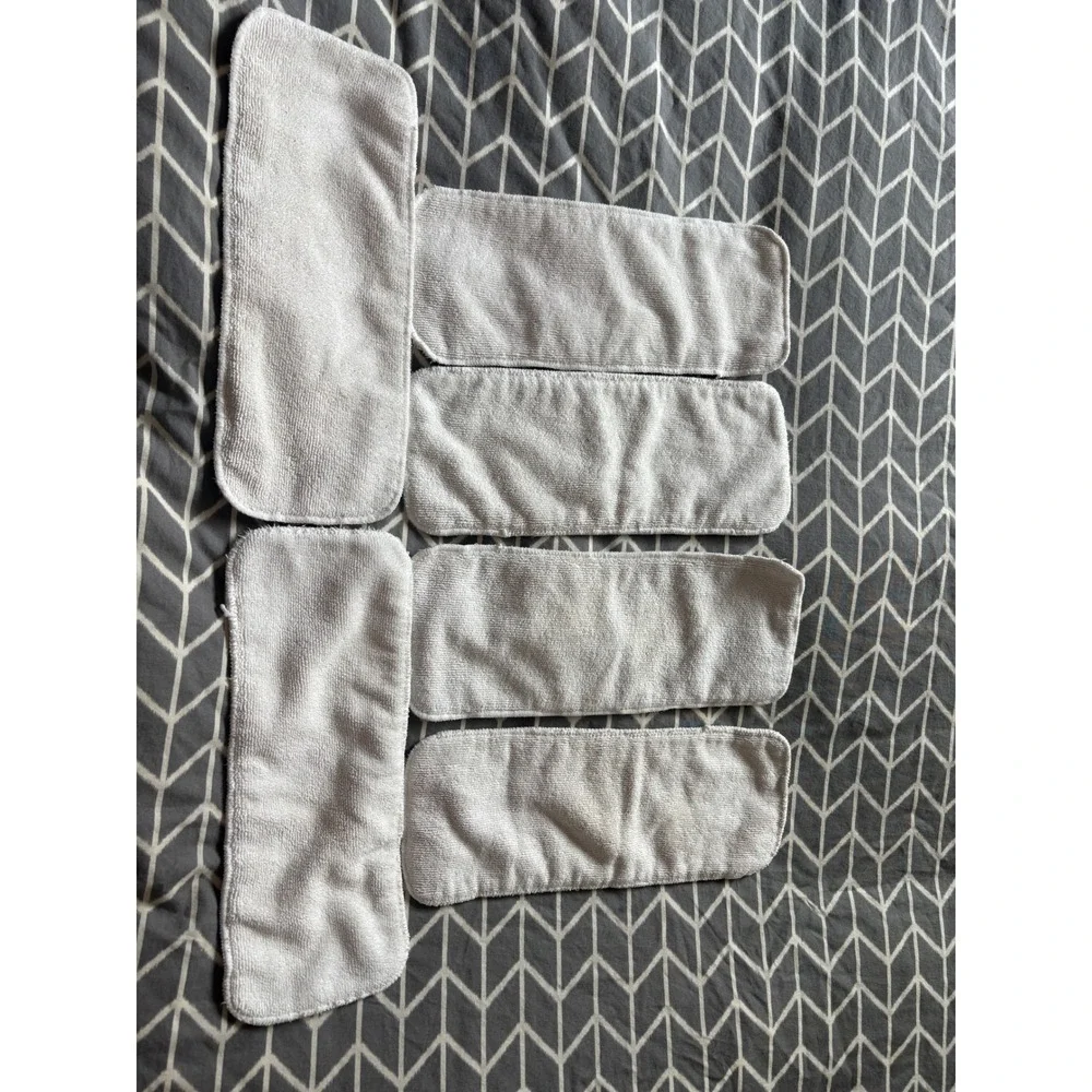 KaWaii Baby Reusable Cloth Diaper Lot 6 Covers 6 Inserts Adjustable Snaps Mixed